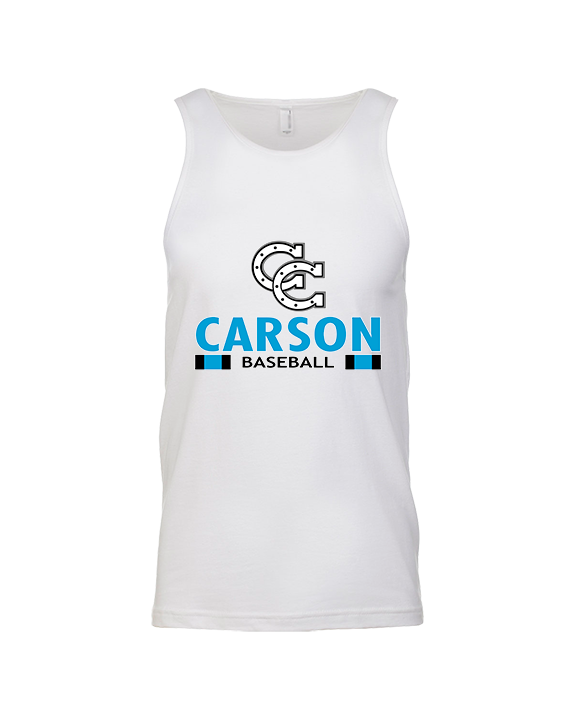 Carson HS Baseball Stacked - Tank Top
