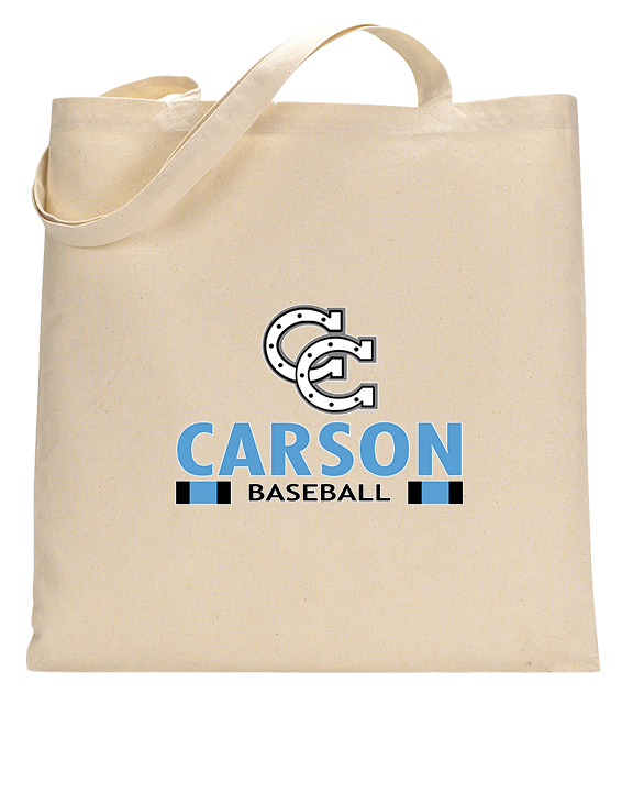 Carson HS Baseball Stacked - Tote