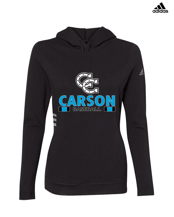 Carson HS Baseball Stacked - Womens Adidas Hoodie