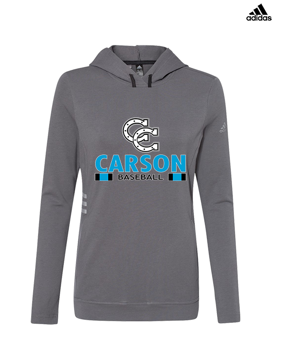 Carson HS Baseball Stacked - Womens Adidas Hoodie