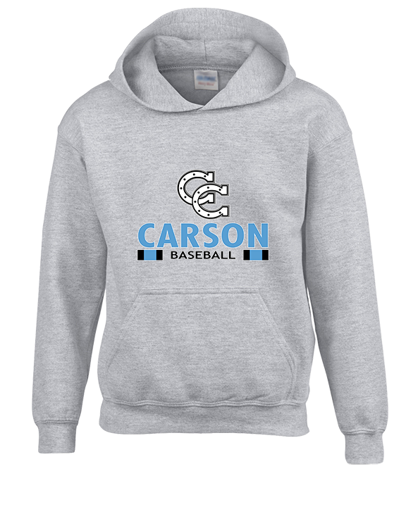 Carson HS Baseball Stacked - Youth Hoodie