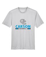 Carson HS Baseball Stacked - Youth Performance Shirt