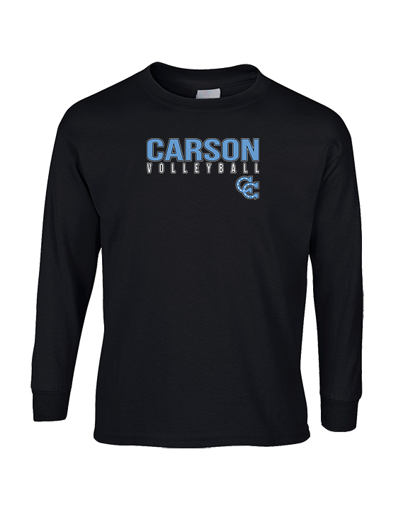 Carson HS Volleyball Main Logo 1 - Cotton Longsleeve