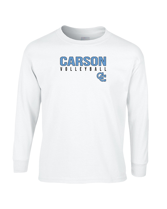Carson HS Volleyball Main Logo 1 - Cotton Longsleeve