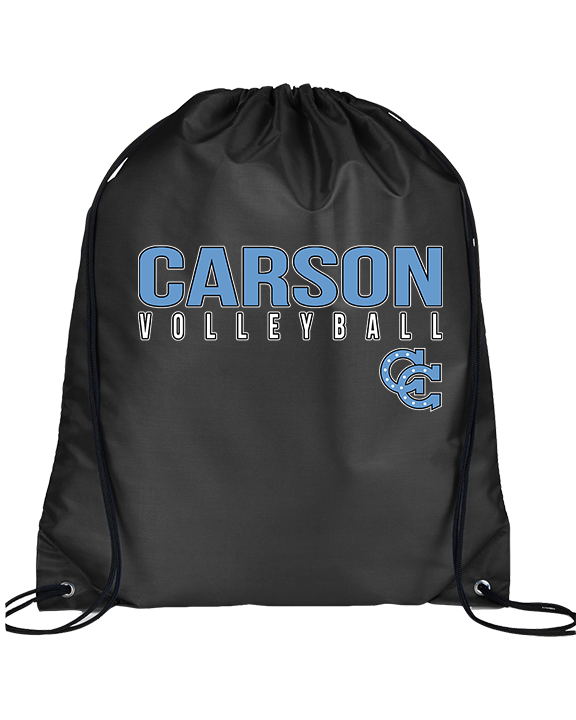 Carson HS Volleyball Main Logo 1 - Drawstring Bag