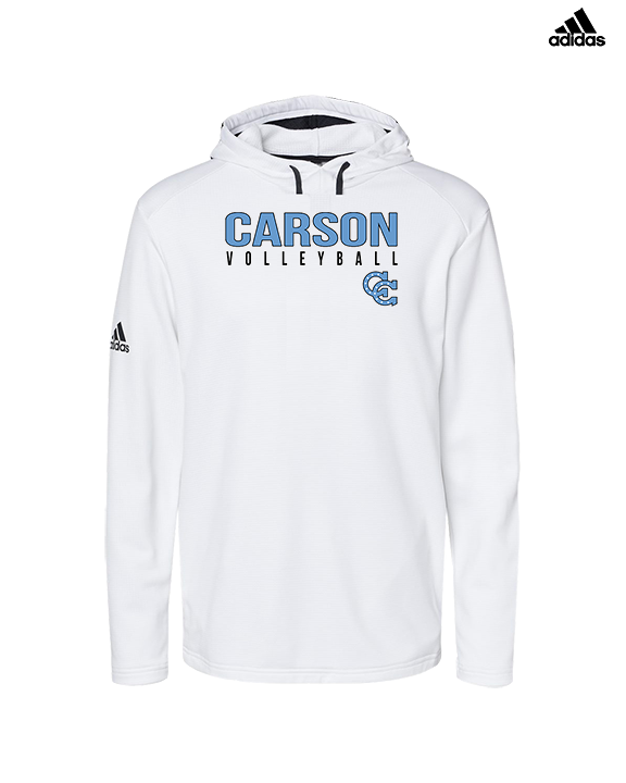Carson HS Volleyball Main Logo 1 - Mens Adidas Hoodie