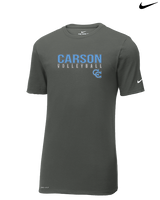 Carson HS Volleyball Main Logo 1 - Mens Nike Cotton Poly Tee
