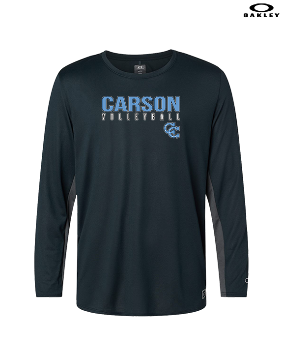Carson HS Volleyball Main Logo 1 - Mens Oakley Longsleeve