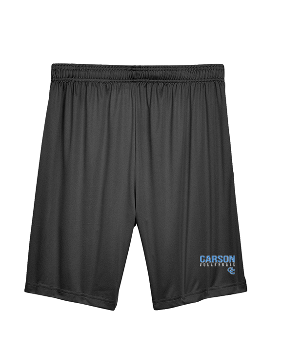Carson HS Volleyball Main Logo 1 - Mens Training Shorts with Pockets
