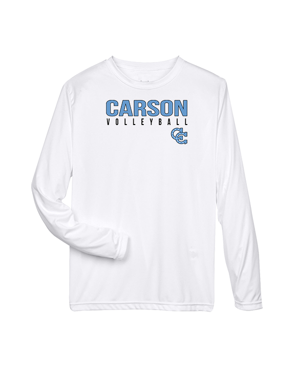 Carson HS Volleyball Main Logo 1 - Performance Longsleeve