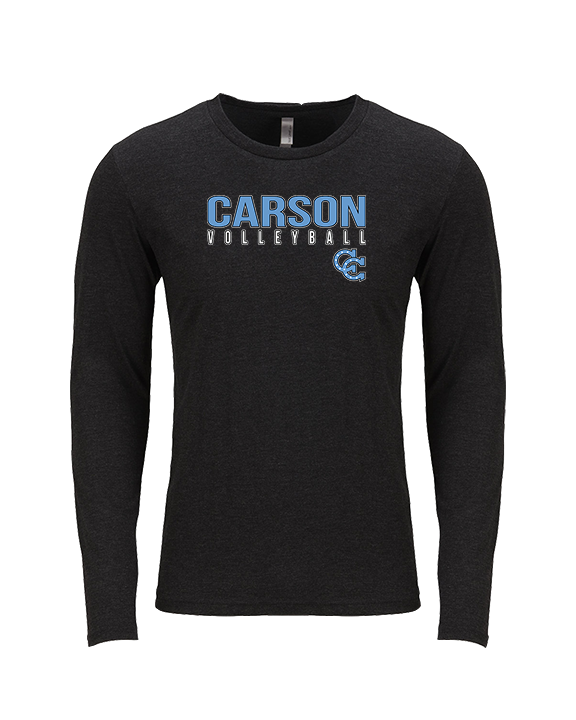 Carson HS Volleyball Main Logo 1 - Tri-Blend Long Sleeve