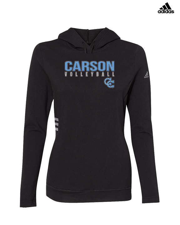 Carson HS Volleyball Main Logo 1 - Womens Adidas Hoodie