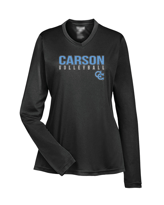 Carson HS Volleyball Main Logo 1 - Womens Performance Longsleeve