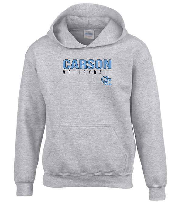 Carson HS Volleyball Main Logo 1 - Youth Hoodie