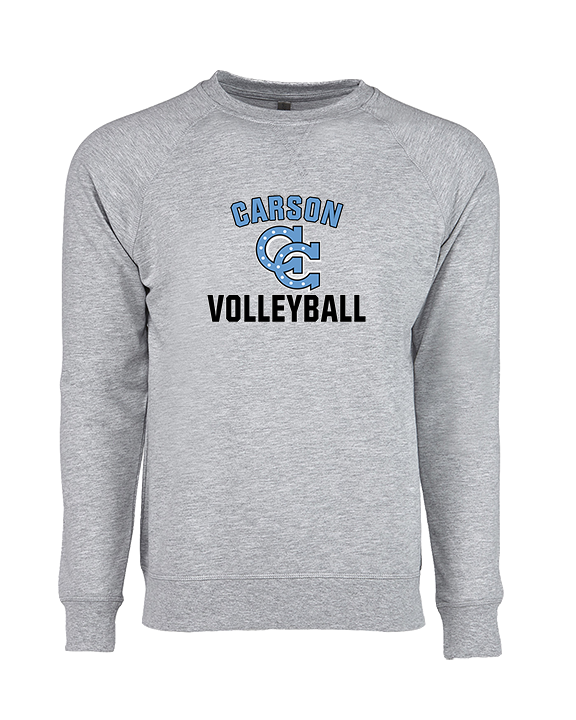 Carson HS Volleyball Main Logo 2 - Crewneck Sweatshirt