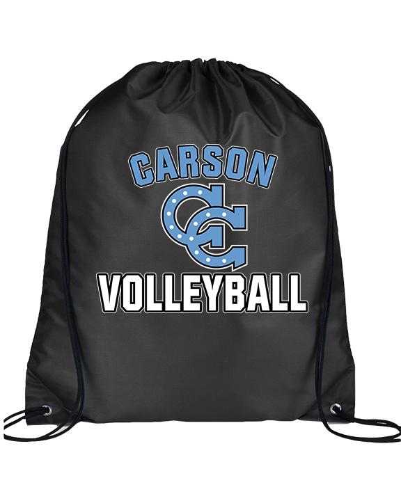 Carson HS Volleyball Main Logo 2 - Drawstring Bag
