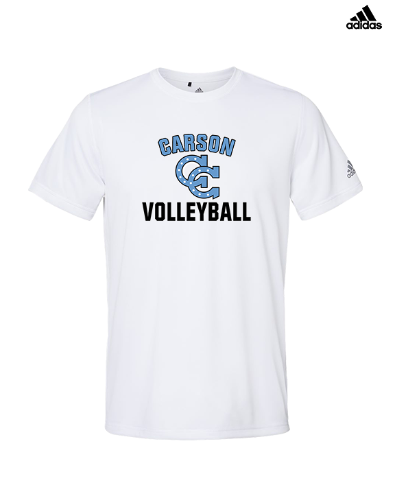 Carson HS Volleyball Main Logo 2 - Mens Adidas Performance Shirt