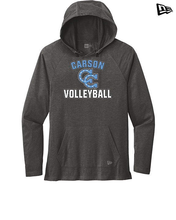 Carson HS Volleyball Main Logo 2 - New Era Tri-Blend Hoodie
