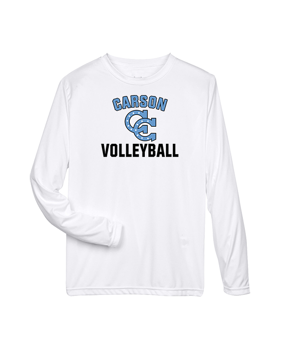 Carson HS Volleyball Main Logo 2 - Performance Longsleeve