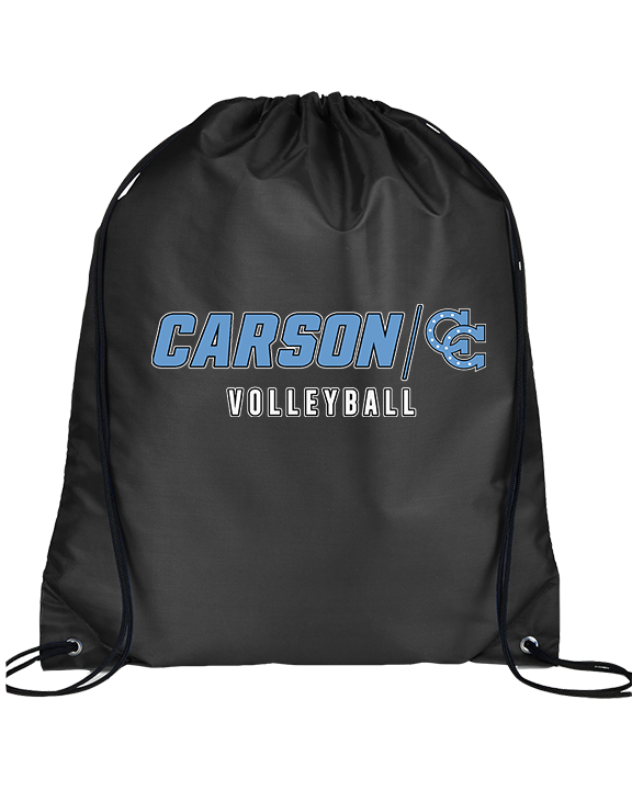Carson HS Volleyball Main Logo 3 - Drawstring Bag