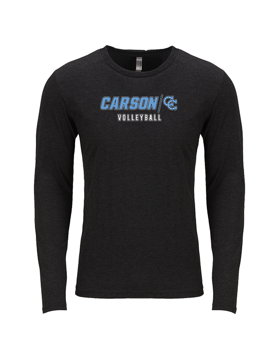 Carson HS Volleyball Main Logo 3 - Tri-Blend Long Sleeve