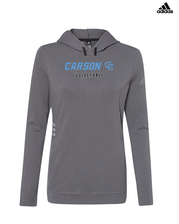 Carson HS Volleyball Main Logo 3 - Womens Adidas Hoodie