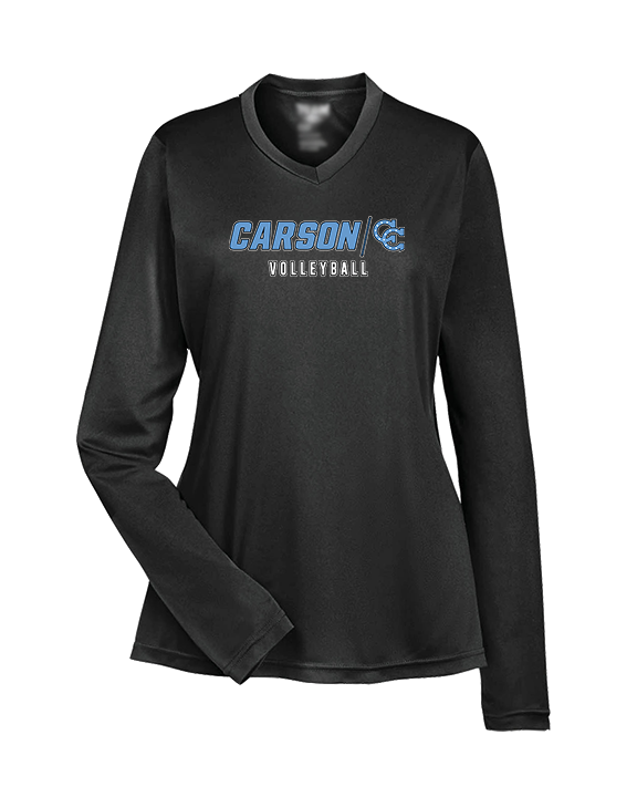 Carson HS Volleyball Main Logo 3 - Womens Performance Longsleeve