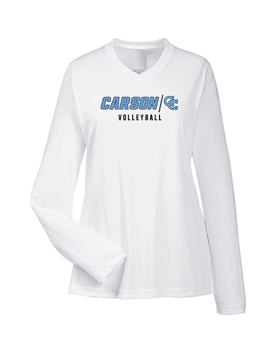 Carson HS Volleyball Main Logo 3 - Womens Performance Longsleeve