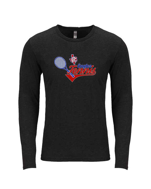 Carter Riverside HS Tennis Swirl - Tri-Blend Long Sleeve