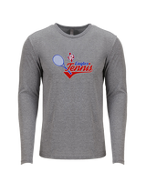 Carter Riverside HS Tennis Swirl - Tri-Blend Long Sleeve