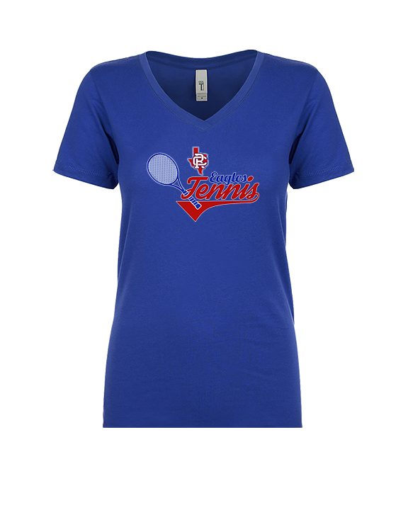 Carter Riverside HS Tennis Swirl - Womens Vneck