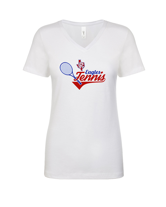 Carter Riverside HS Tennis Swirl - Womens Vneck