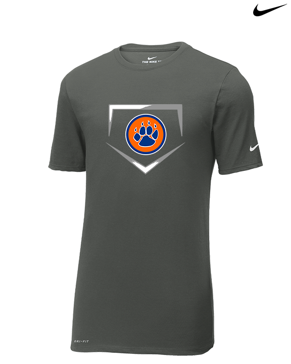 Carterville HS Paw Plate - Mens Nike Cotton Poly Tee
