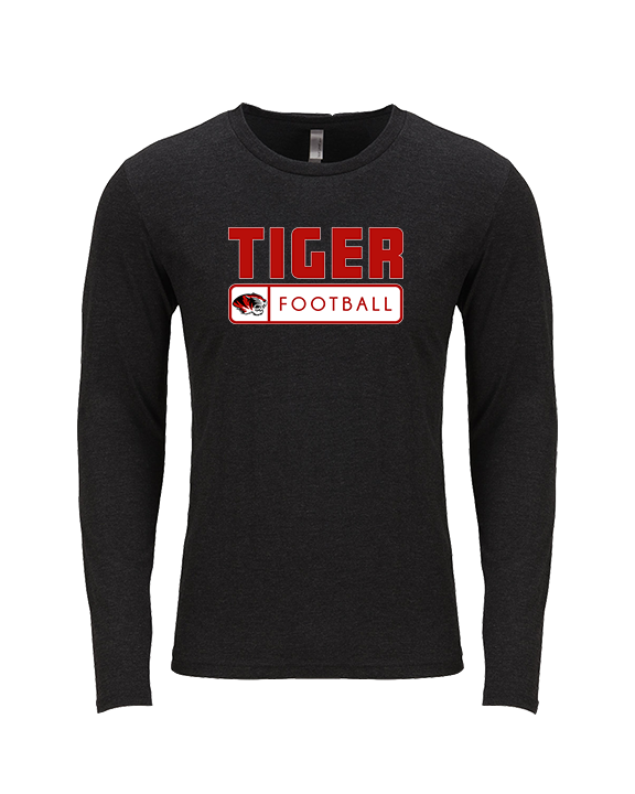 Caruthersville HS Football Pennant - Tri-Blend Long Sleeve