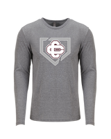 Cass City HS Baseball Secondary Logo - Tri Blend Long Sleeve