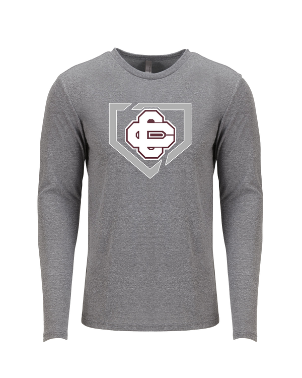 Cass City HS Baseball Secondary Logo - Tri Blend Long Sleeve