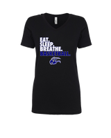 Catalina Foothills HS Girls Basketball Eat Sleep - Womens Vneck