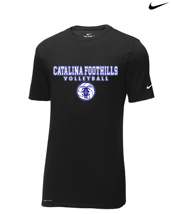Catalina Foothills HS Volleyball Block - Mens Nike Cotton Poly Tee