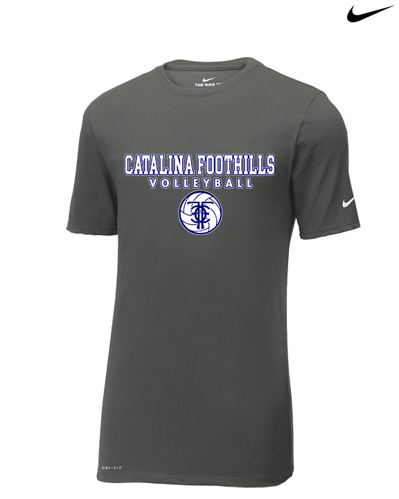 Catalina Foothills HS Volleyball Block - Mens Nike Cotton Poly Tee