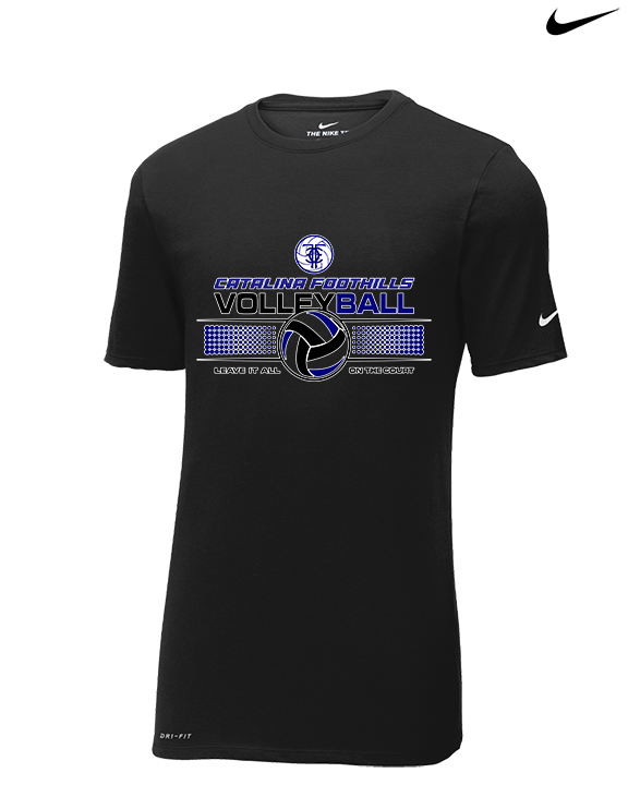 Catalina Foothills HS Volleyball Leave It On The Court - Mens Nike Cotton Poly Tee