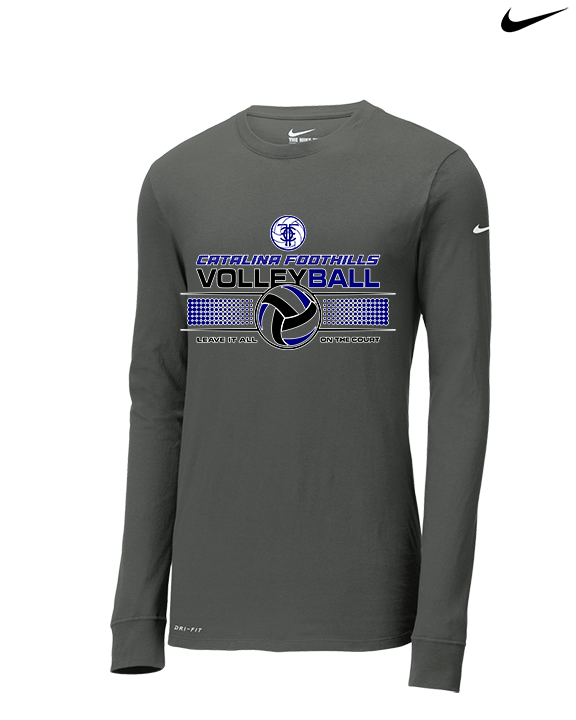 Catalina Foothills HS Volleyball Leave It On The Court - Mens Nike Longsleeve