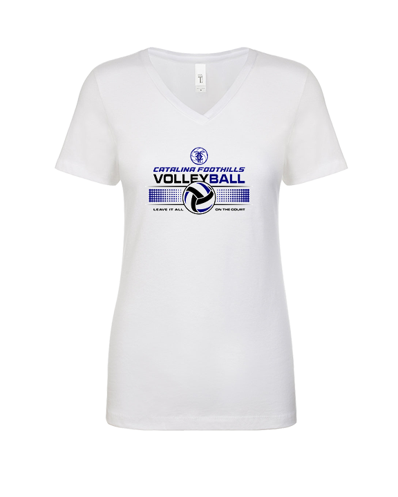 Catalina Foothills HS Volleyball Leave It On The Court - Womens Vneck