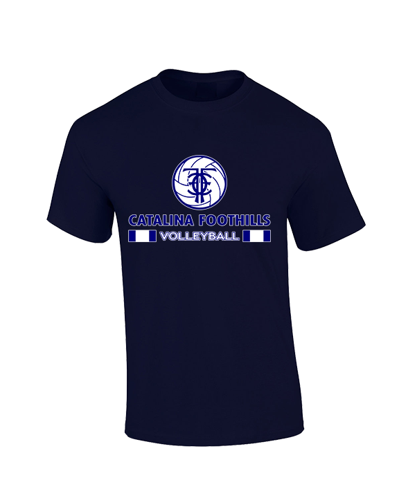 Catalina Foothills HS Volleyball Stacked - Cotton T-Shirt