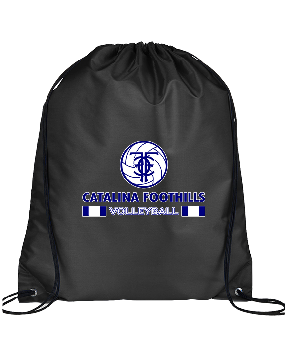 Catalina Foothills HS Volleyball Stacked - Drawstring Bag