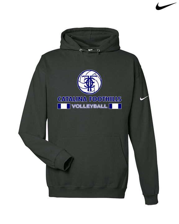 Catalina Foothills HS Volleyball Stacked - Nike Club Fleece Hoodie