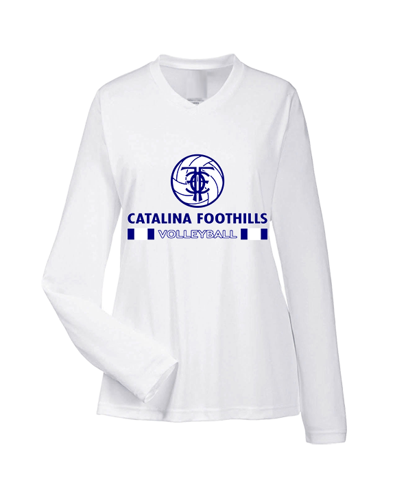 Catalina Foothills HS Volleyball Stacked - Womens Performance Longsleeve