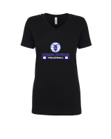 Catalina Foothills HS Volleyball Stacked - Womens Vneck