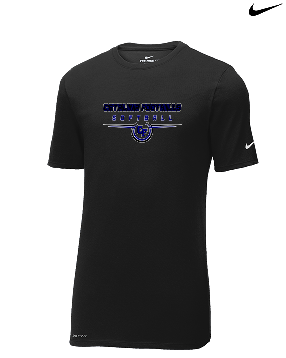 Catalina Foothills HS Softball Design - Mens Nike Cotton Poly Tee