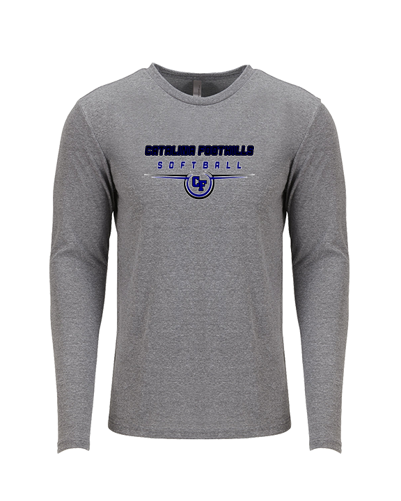Catalina Foothills HS Softball Design - Tri - Blend Long Sleeve