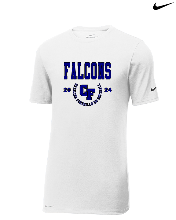 Catalina Foothills HS Softball Swoop - Mens Nike Cotton Poly Tee